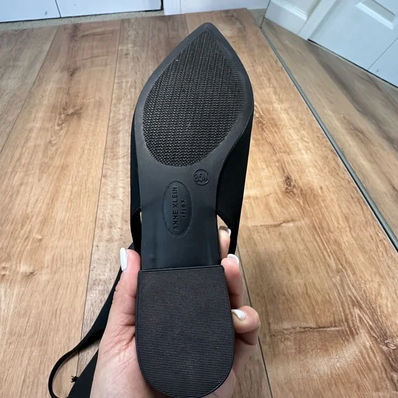 Anne Klein Black Heels with Crystal Embellishments - Picture 9 of 16